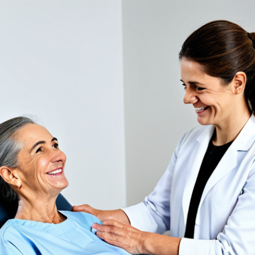 Home 26 **
A compassionate physiotherapist, fully clothed in professional attire, assisting a stroke patient with walking exercises in a bright and modern rehabilitation center. The patient is smiling with determination. Focus on the patient's regained mobility and the therapist's supportive presence. Safe for work, appropriate content, family-friendly, showcasing hope and recovery. Perfect anatomy, natural proportions, well-formed hands.
**