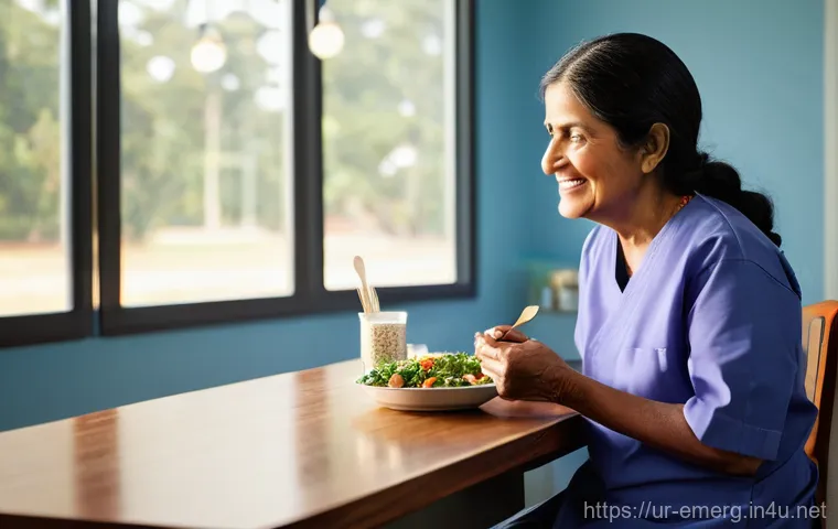 작업치료사의 병원 내 치료 사례 연구 - **Prompt:** A heartwarming scene of a middle-aged South Asian woman, recovering from a stroke, succe...