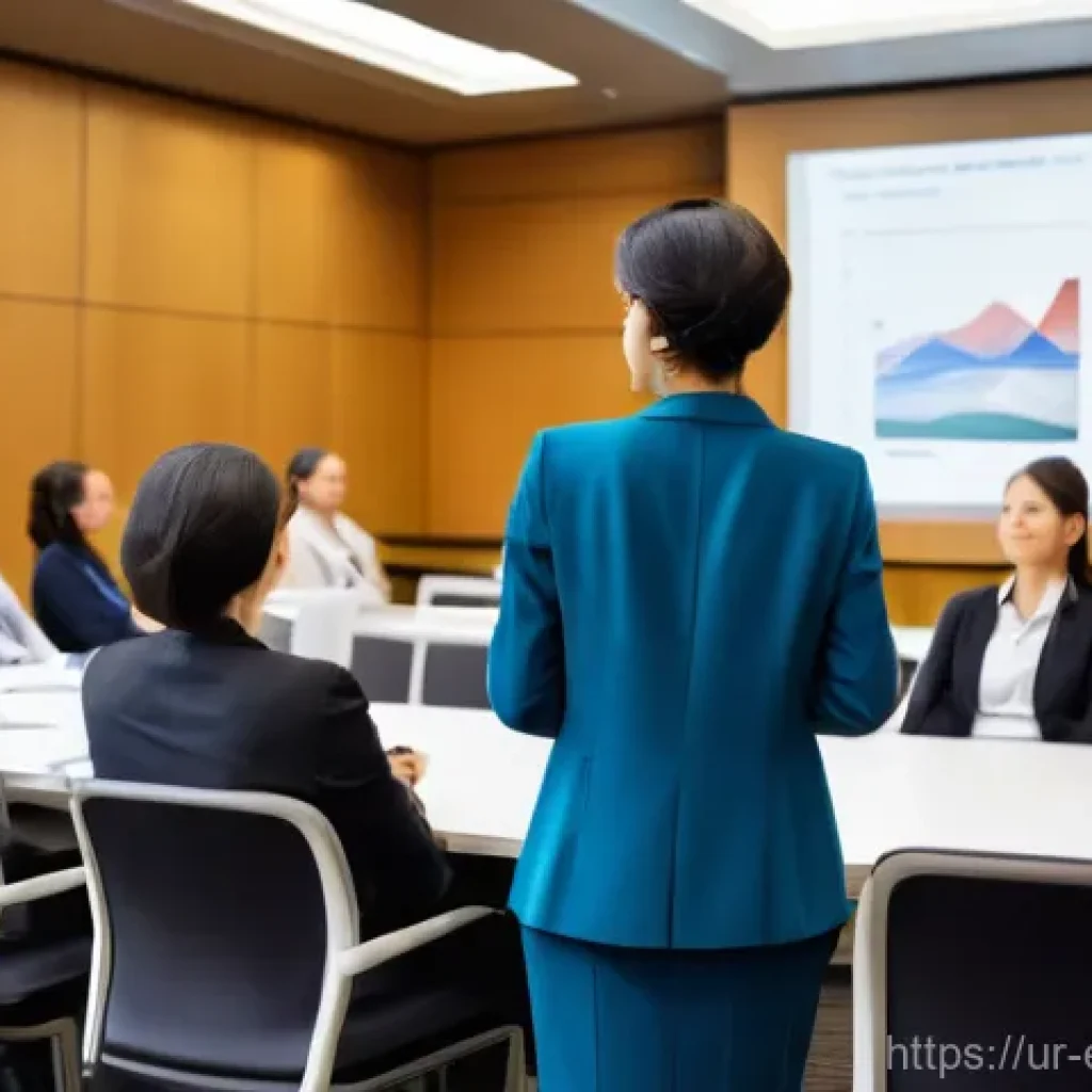 작업치료사의 학술 대회 발표 사례 - **Prompt:** "A vibrant, modern professional conference hall filled with diverse occupational therapi...