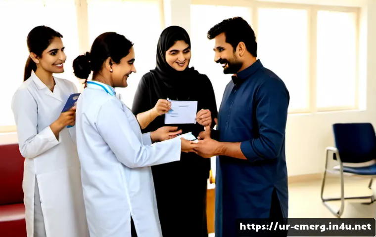 Home 17 작업치료사의 직업적 네트워크 형성 - Photorealistic professional networking scene in a modern rehabilitation clinic in Lahore, Pakistani ...